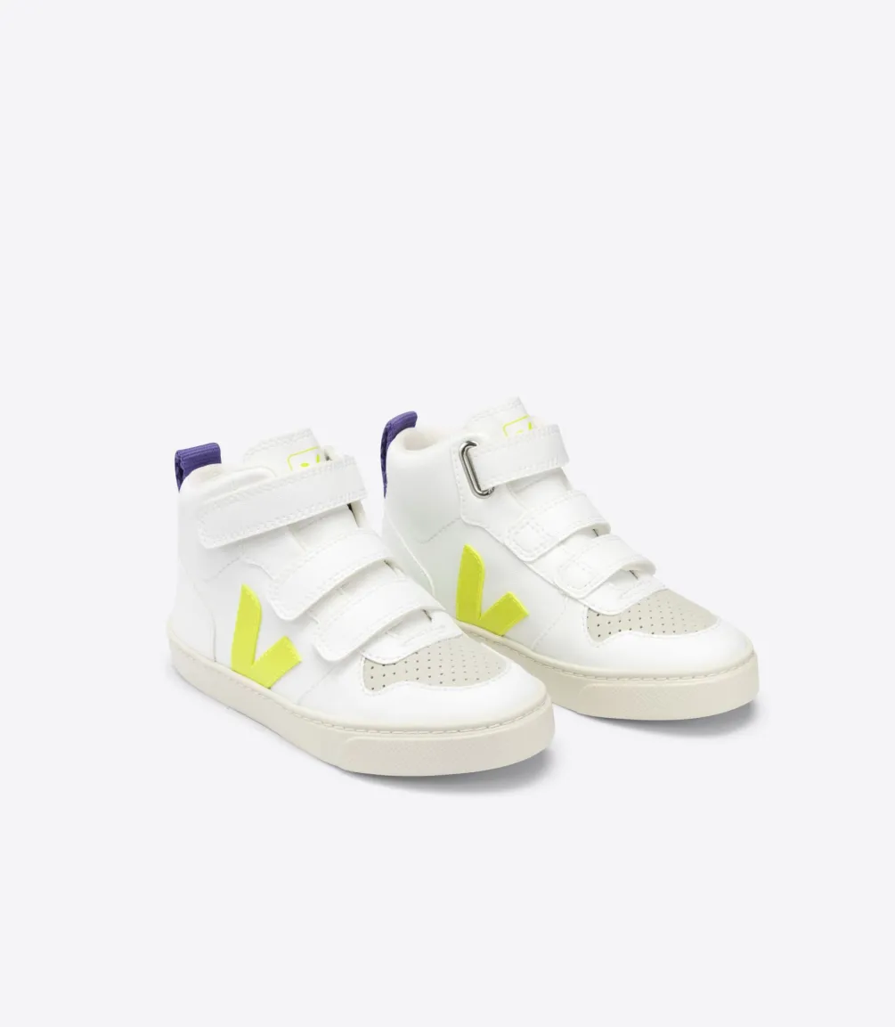 V-10 MID CWL WHITE JAUNE FLUO PURPLE<VEJA Discount
