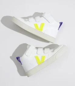 V-10 MID CWL WHITE JAUNE FLUO PURPLE<VEJA Discount
