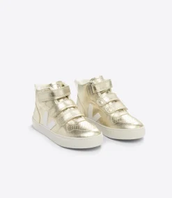 V-10 MID FURED LEATHER PLATINE<VEJA Outlet