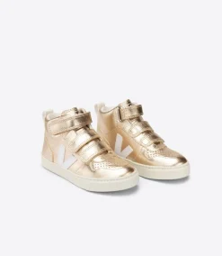 V-10 MID LEATHER GOLD WHITE<VEJA Outlet