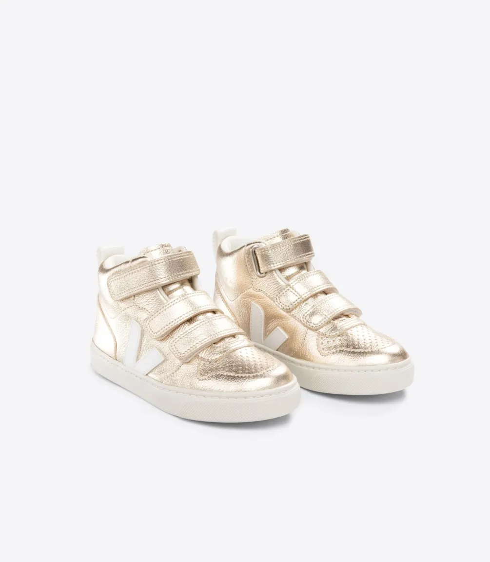 V-10 MID LEATHER PLATINE WHITE<VEJA Hot