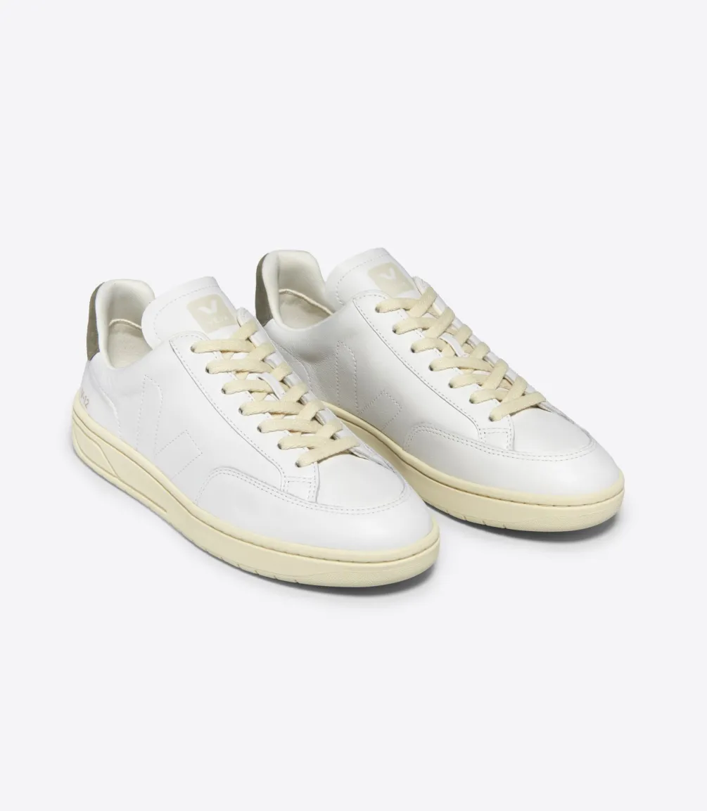 V-12 STITCH LEATHER WHITE KAKI<VEJA Fashion