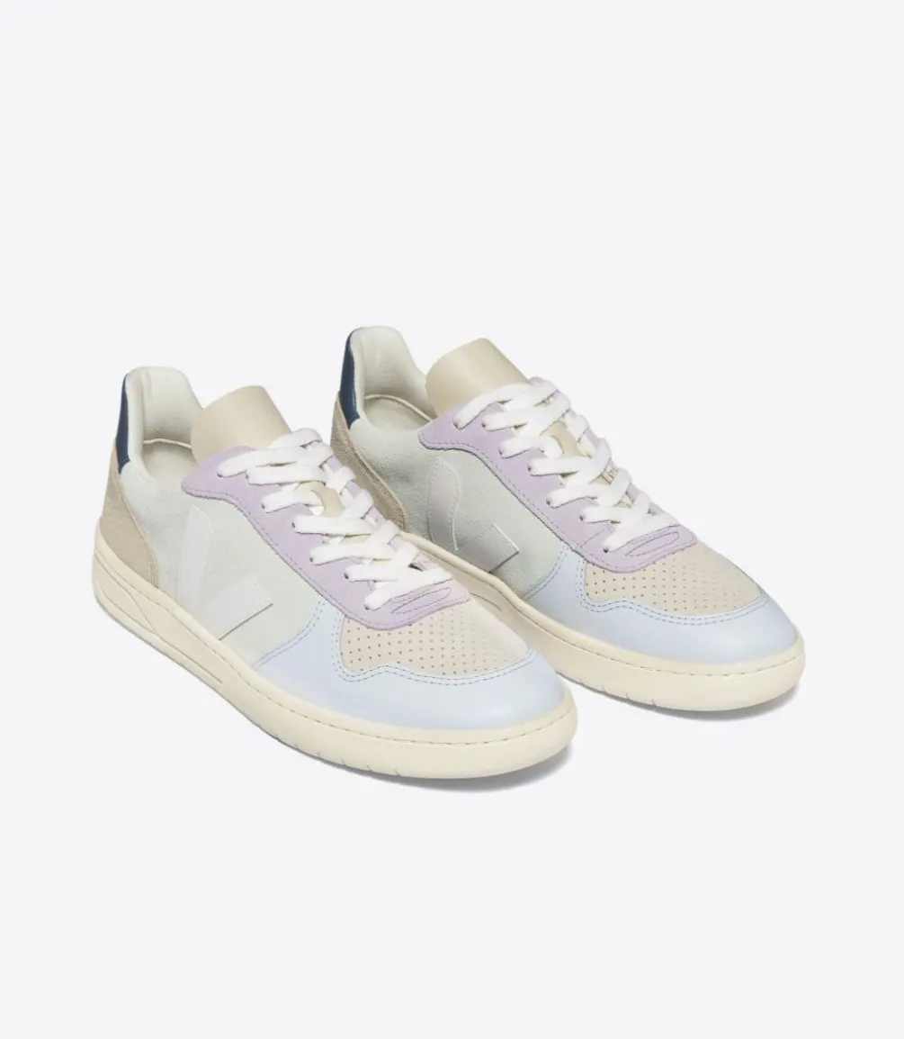 V-10 SUEDE JADE WHITE MULTICO<VEJA Fashion