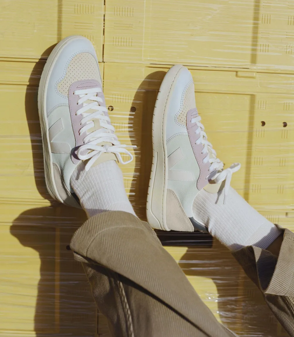 V-10 SUEDE JADE WHITE MULTICO<VEJA Fashion