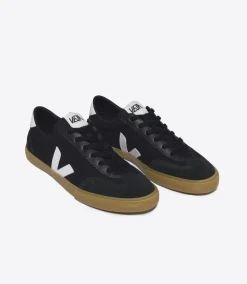 VOLLEY CANVAS BLACK WHITE NATURAL<VEJA Fashion