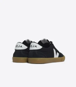VOLLEY CANVAS BLACK WHITE NATURAL<VEJA Fashion