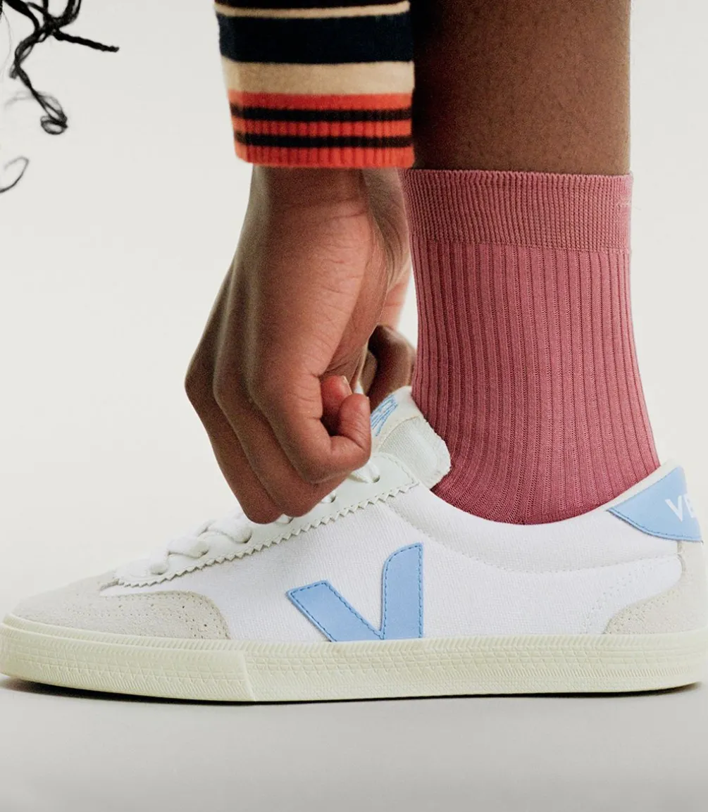 VOLLEY CANVAS WHITE AQUA<VEJA Flash Sale