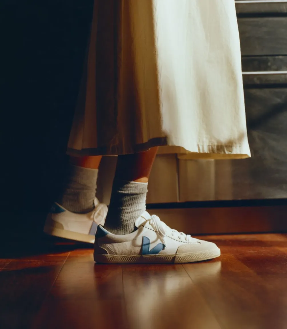 VOLLEY CANVAS WHITE AQUA<VEJA Flash Sale
