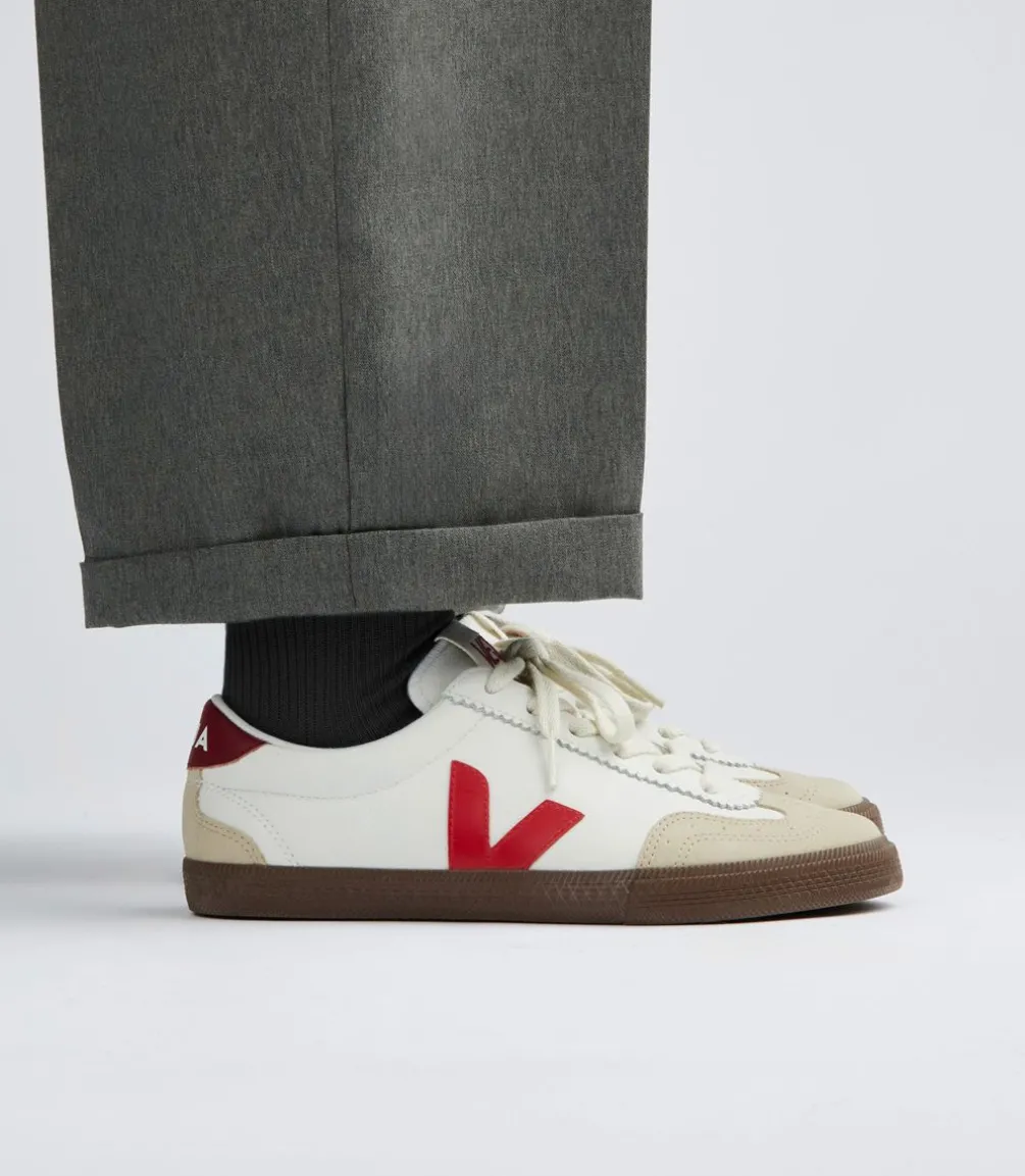 VOLLEY LEATHER WHITE PEKIN BARK<VEJA New