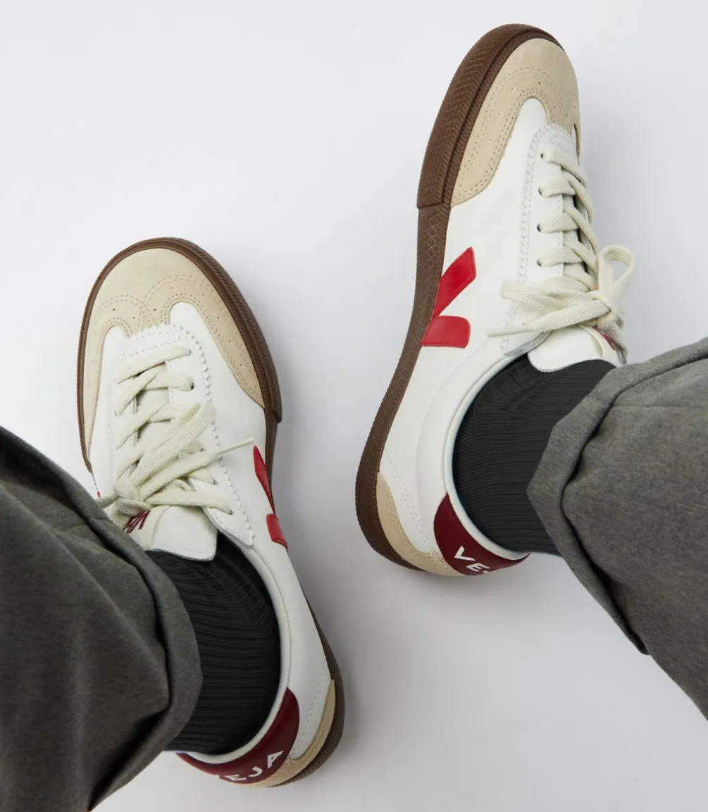 VOLLEY LEATHER WHITE PEKIN BARK<VEJA New